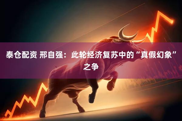 泰仓配资 邢自强：此轮经济复苏中的“真假幻象”之争