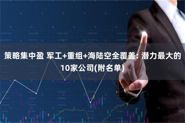 策略集中盈 军工+重组+海陆空全覆盖: 潜力最大的10家公司(附名单)