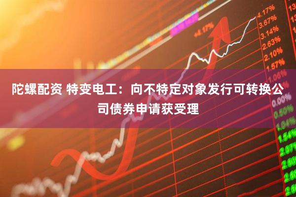 陀螺配资 特变电工:向不特定对象发行可转换公司债券申请获受理